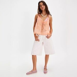 Like New - Free People Forevermore Tank in Color Spring Melon (size XL)